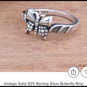 🔥Retro S925 Butterfly Ring